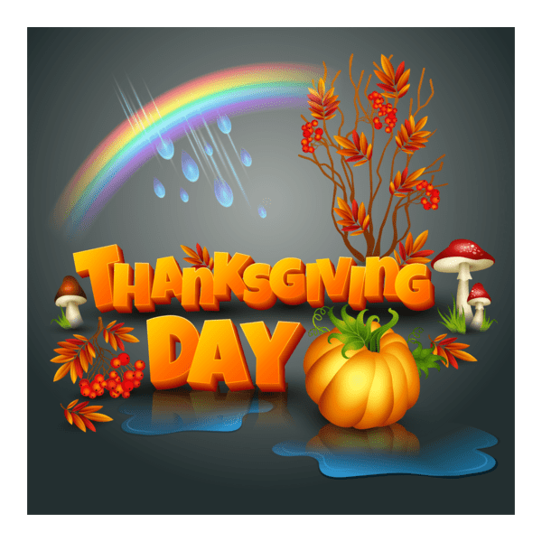 thanksgiving day art background dark Logo PNG Vector