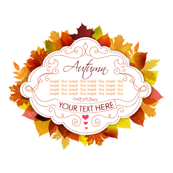 thanksgiving label with autumn leaves Logo PNG Vector