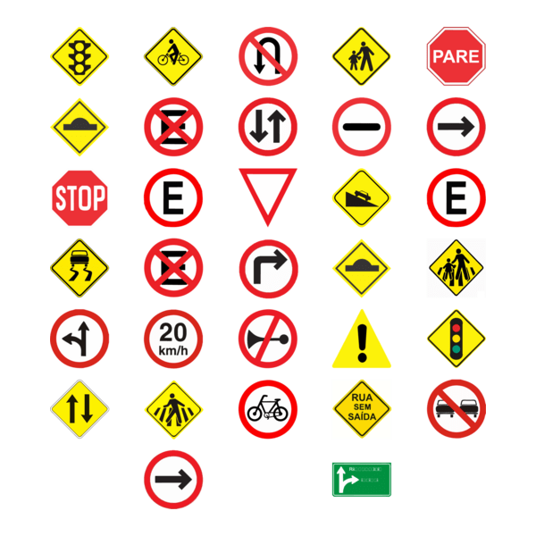 Traffic sign pack Logo PNG Vector