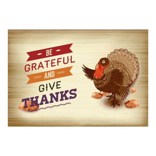 turkey bird sticker grateful give thanks Logo PNG Vector