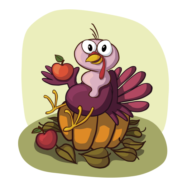 turkey sitting pumpkin Logo PNG Vector