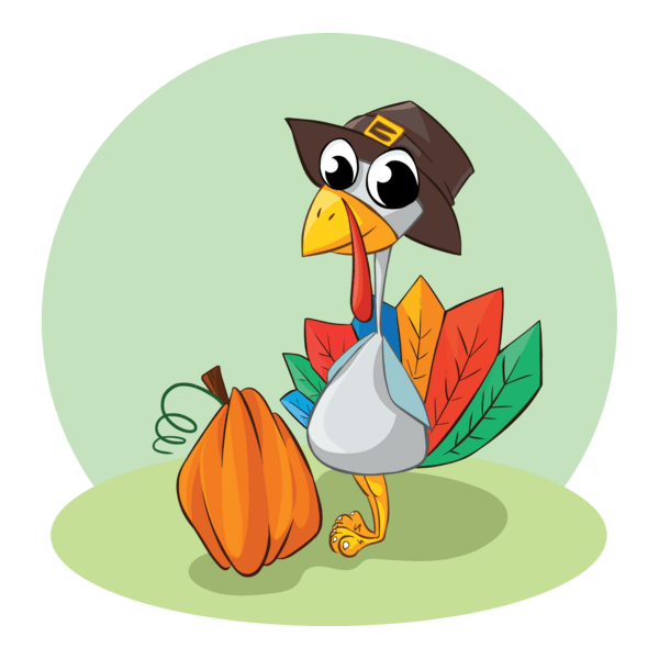 turkey wearing hat Logo PNG Vector