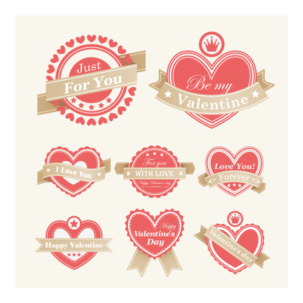 valentine labels Logo PNG Vector