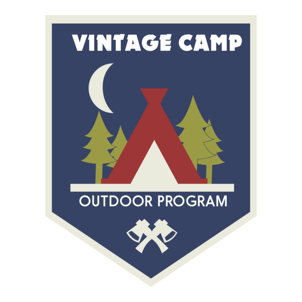 Vintage camp outdoor program Logo PNG Vector