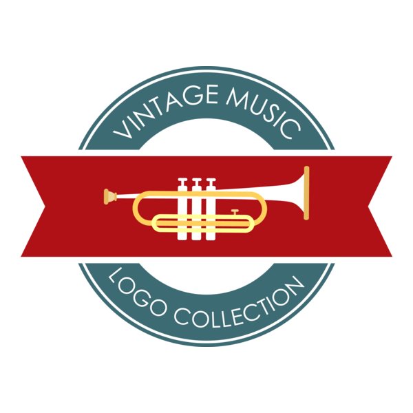 Vintage music collection Logo PNG Vector