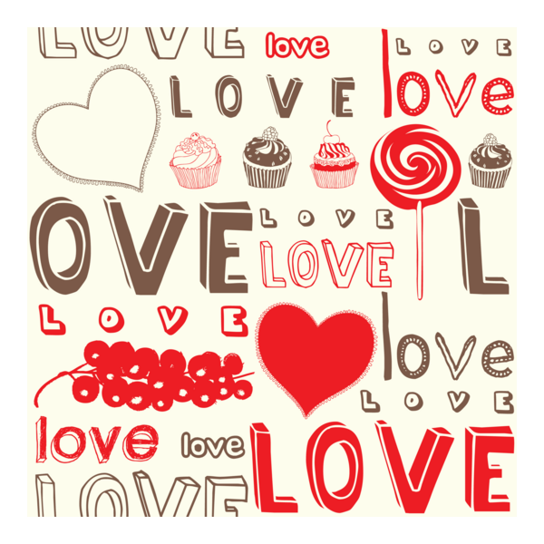 vintage style valentine day doodles Logo PNG Vector