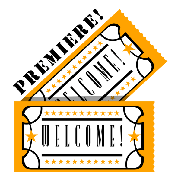 Welcome premiere cinema ticket Logo PNG Vector