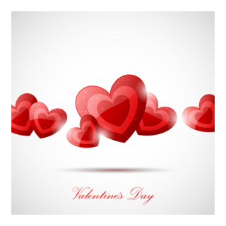 abstract glowing heart valentine day Logo PNG Vector