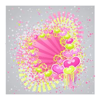 beautiful pink yellow grunge frame valentine Logo PNG Vector