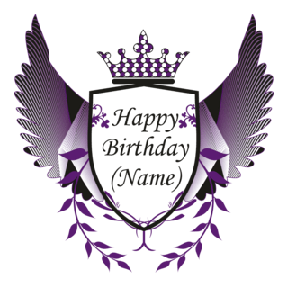 Birthday Name Logo PNG Vector