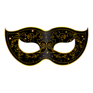 black mask decoration Logo PNG Vector
