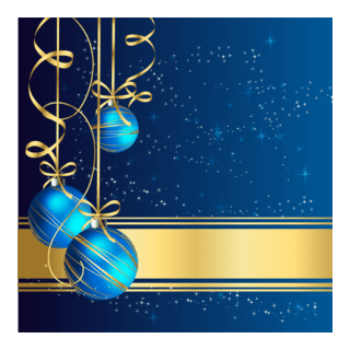 christmas greeting blue balls Logo PNG Vector