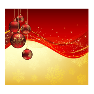 christmas greeting red balls Logo PNG Vector