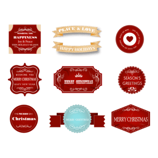 christmas labels Logo PNG Vector