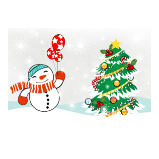 christmas snowman Logo PNG Vector