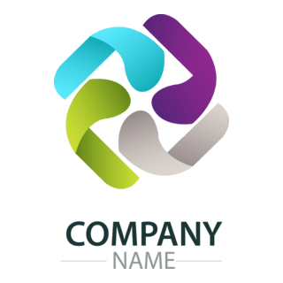 colorful wind rose company Logo PNG Vector