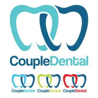 Creative couple dental Logo PNG Vector