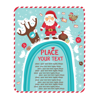 cute christmas Logo PNG Vector