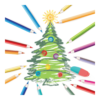 decorated christmas tree Logo PNG Vector