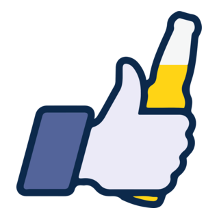 Facebook like beer icon Logo PNG Vector
