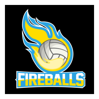 Flame with volleyball Logo PNG Vector