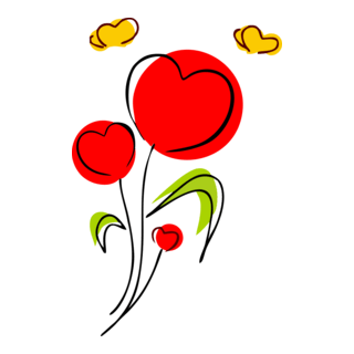 Flor de Coração Logo PNG Vector