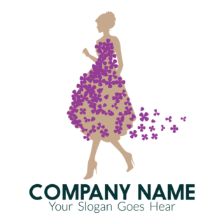 flower dress tailor Logo PNG Vector