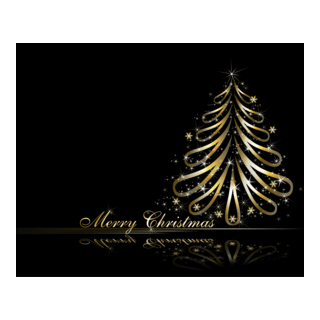 golden christmas tree Logo PNG Vector
