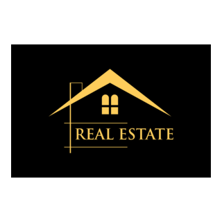 Golden real estate Logo PNG Vector