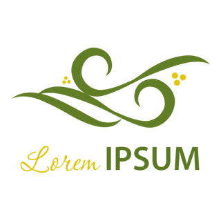 Green ornament company Logo PNG Vector