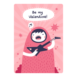 guitarist girl singing be my valentine Logo PNG Vector