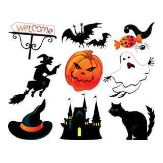 halloween symbols Logo PNG Vector