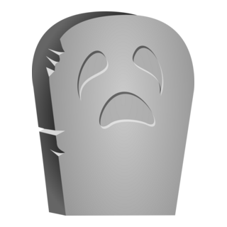 halloween tombstone face Logo PNG Vector