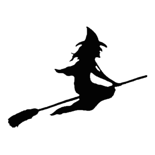 halloween witch silhouette Logo PNG Vector