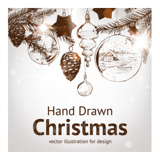 handpainted christmas element Logo PNG Vector