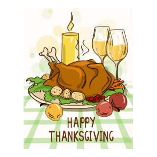 happy thanksgiving roasted turkey bird Logo PNG Vector