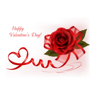 happy valentines day rose card Logo PNG Vector