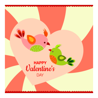 heart birds decoration Logo PNG Vector