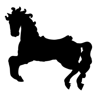 HORSE TOY SILHOUETTE Logo PNG Vector