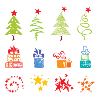 lovely christmas pack Logo PNG Vector