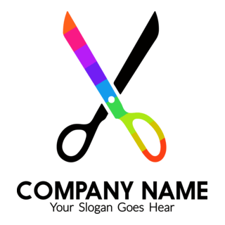 Magic scissors company Logo PNG Vector