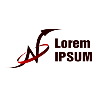 N letter inside circle ribbon company Logo PNG Vector