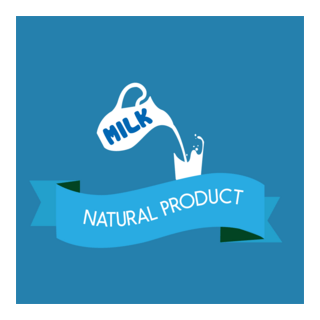 naturel product milk glass Logo PNG Vector