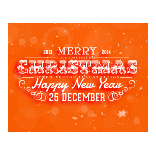 orange christmas new year poster Logo PNG Vector