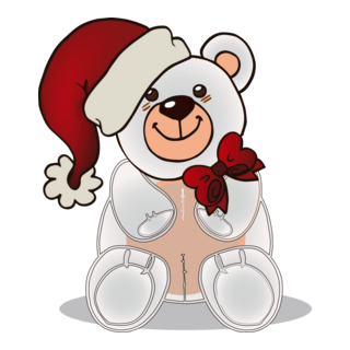 Oso Teddy Navideño Logo PNG Vector