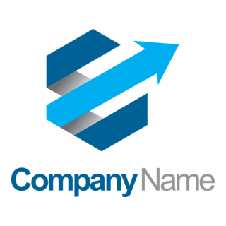 Polygon arrow 3D company Logo PNG Vector