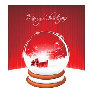 realistic christmas snow globe christmas gift Logo PNG Vector