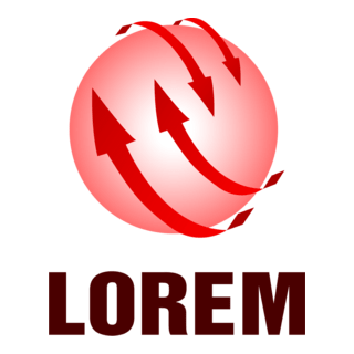 red arrow globe company Logo PNG Vector