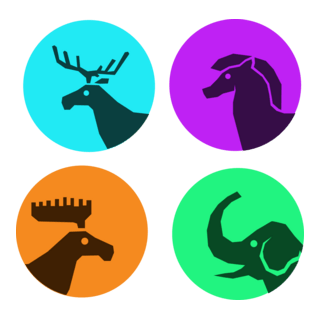 reindeer horse elephant Logo PNG Vector