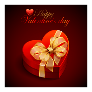 romantic valentine day heartshaped gift Logo PNG Vector